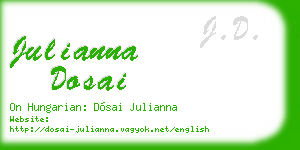 julianna dosai business card