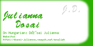 julianna dosai business card